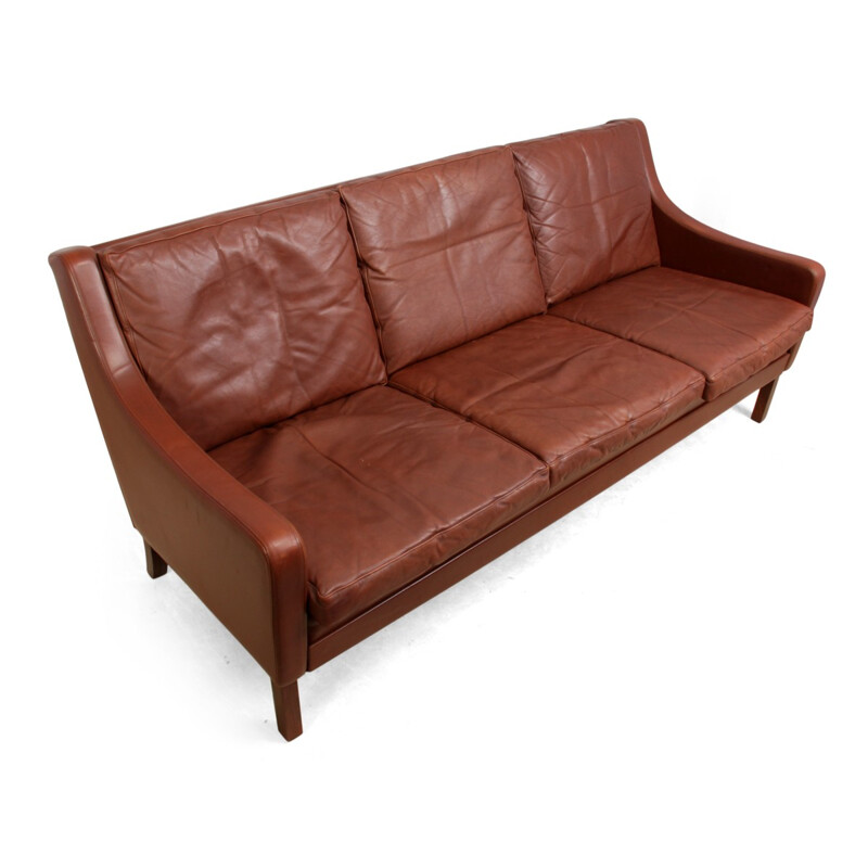 Vintage Danish Leather Sofa - 1960s