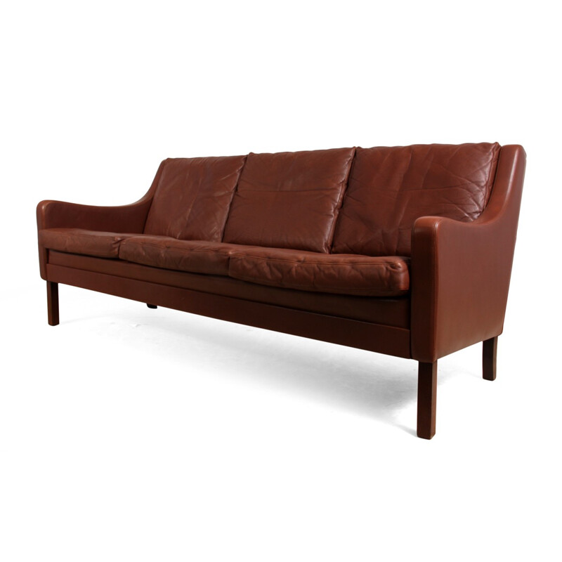 Vintage Danish Leather Sofa - 1960s