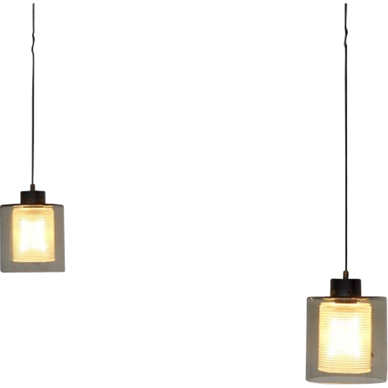 Pair of pendant lights by Carl Fagerlund for Orrefors - 1960s