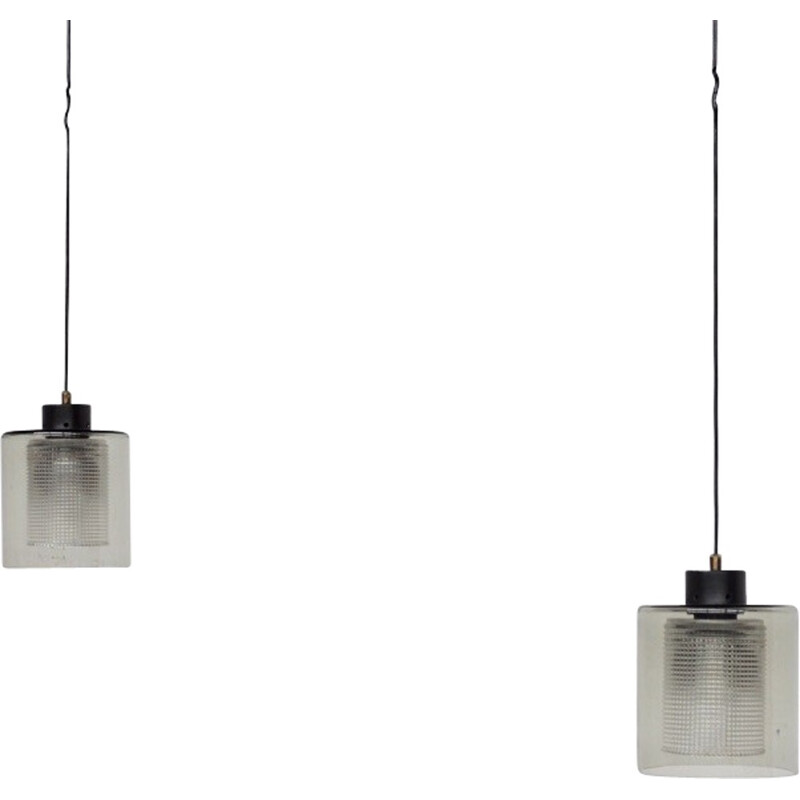 Pair of pendant lights by Carl Fagerlund for Orrefors - 1960s