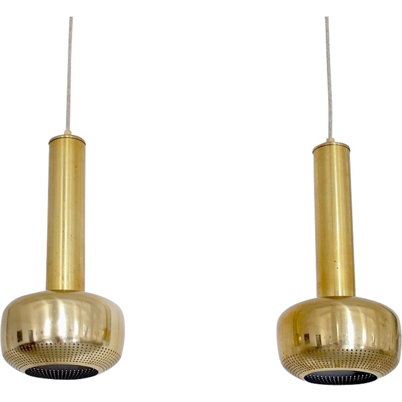 Pair of Guldpendel pendant Lamps by Vilhelm Lauritzen for Louis Poulsen, Denmark - 1955