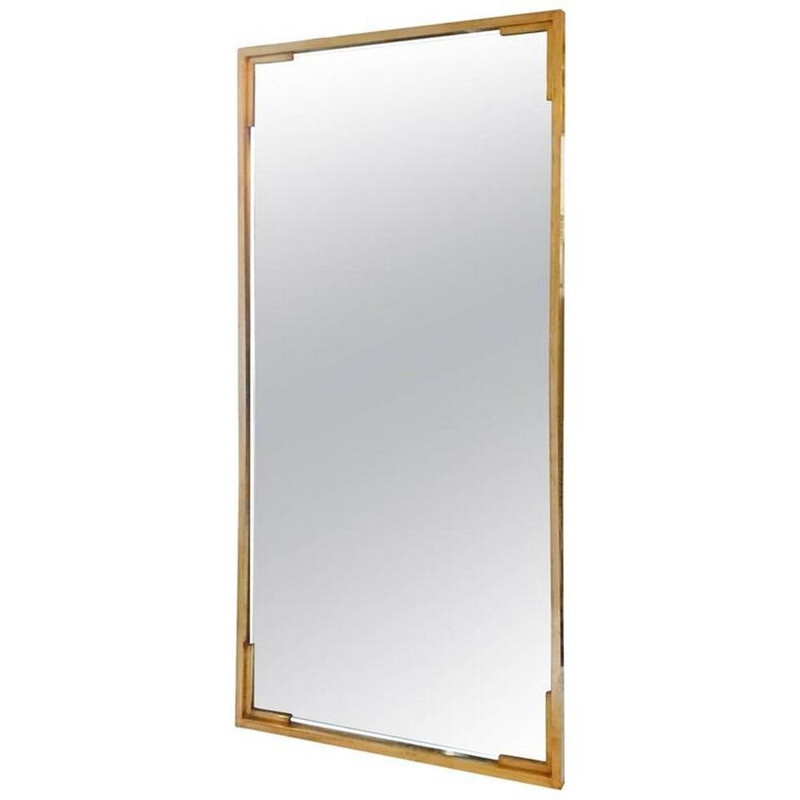 Vintage Mirror with Brass frame - 1960s