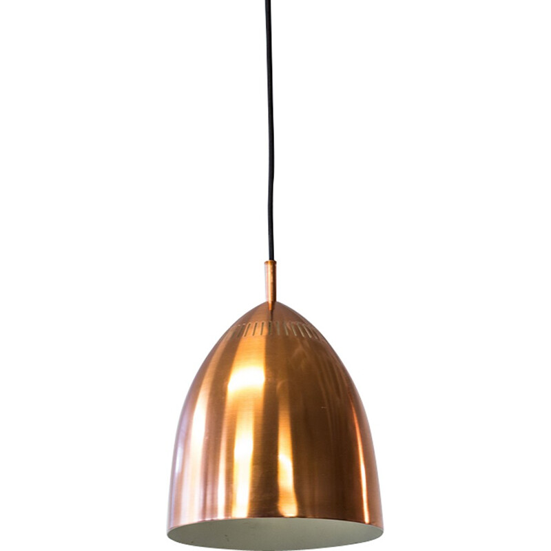 Vintage copper hanging lamp - 1960s