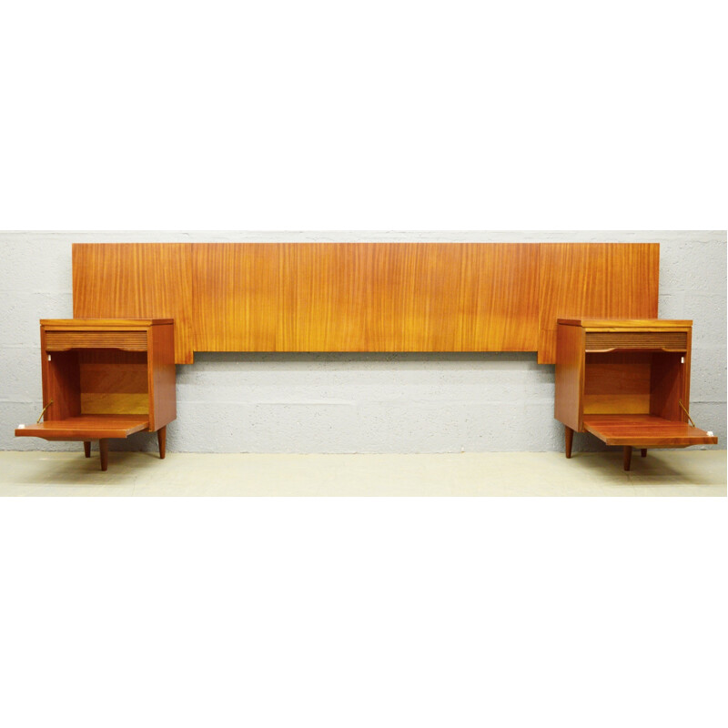 Vintage Teak Bedhead and Night Stands by White and Newton - 1960s