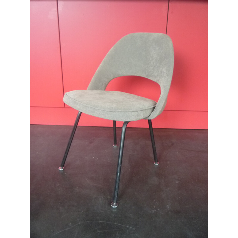 Chair "conférence" in grey fabric, Eero SAARINEN - 1950s