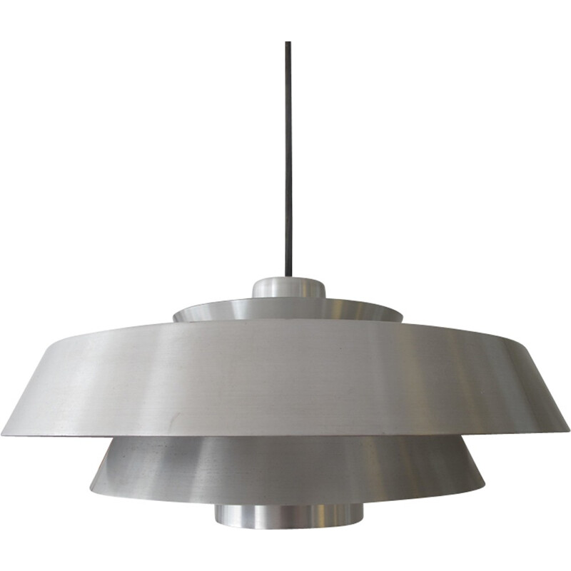 'Nova' aluminium hanging lamp by Jo Hammerborg for Fog & Mørup - 1960s 