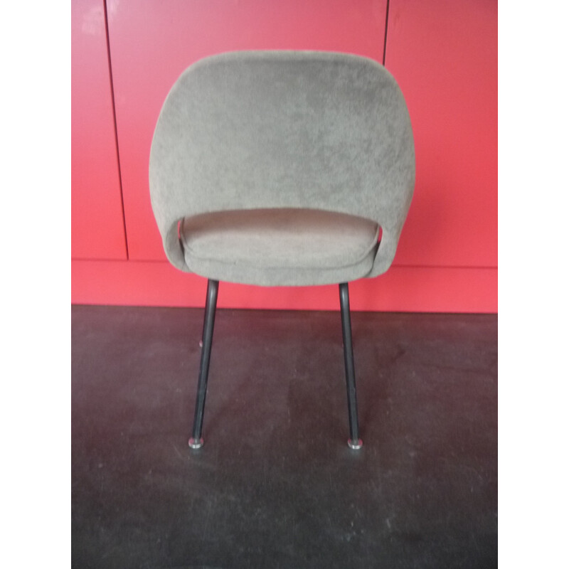Chair "conférence" in grey fabric, Eero SAARINEN - 1950s