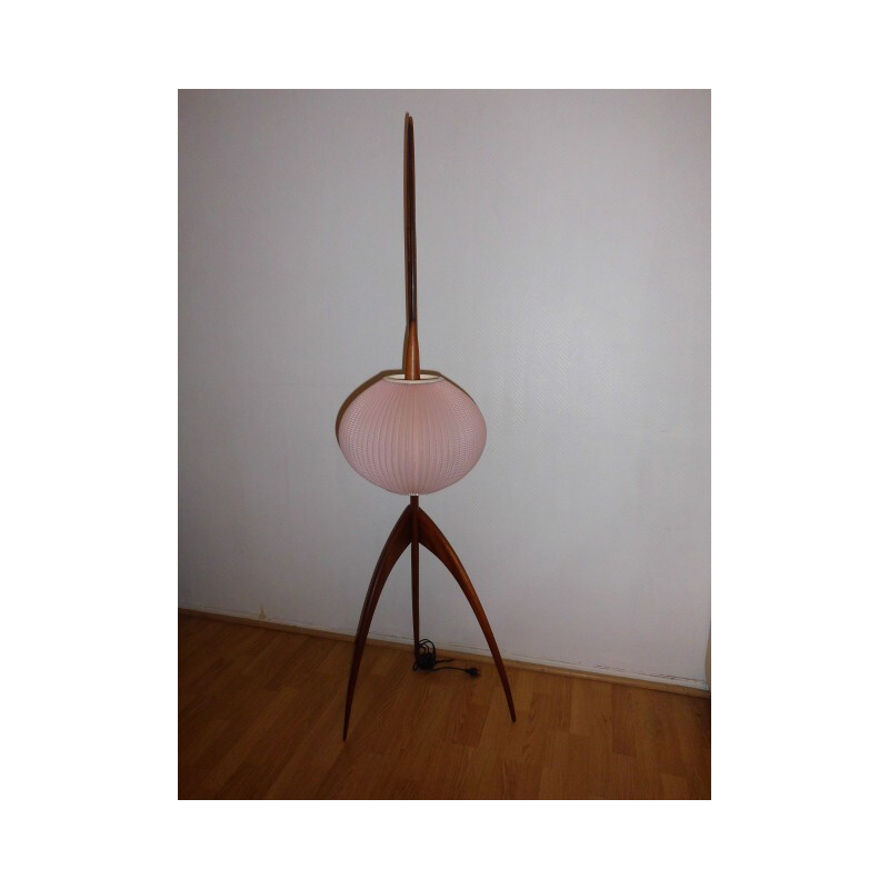 Vintage "Praying Mantis" floor lamp by Rispal - 1950s