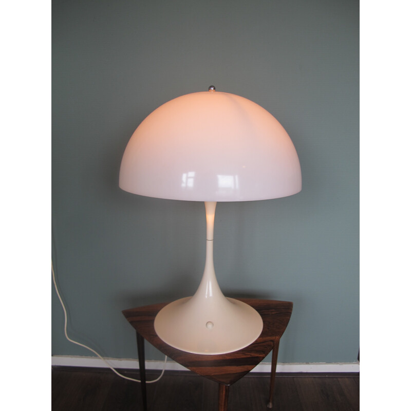 Vintage White "Panthella" Table Lamp by Verner Panton for Louis Poulsen - 1970s