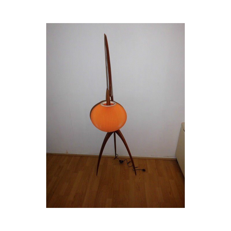 "Praying mantis" vintage floor lamp by Jean Rispal - 1950s