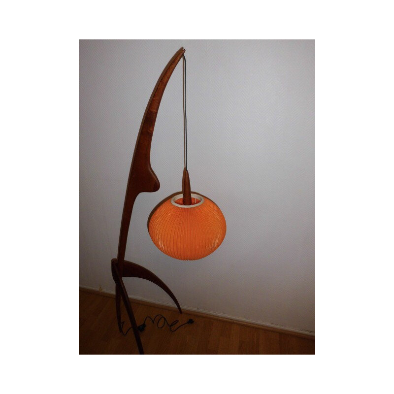 "Praying mantis" vintage floor lamp by Jean Rispal - 1950s