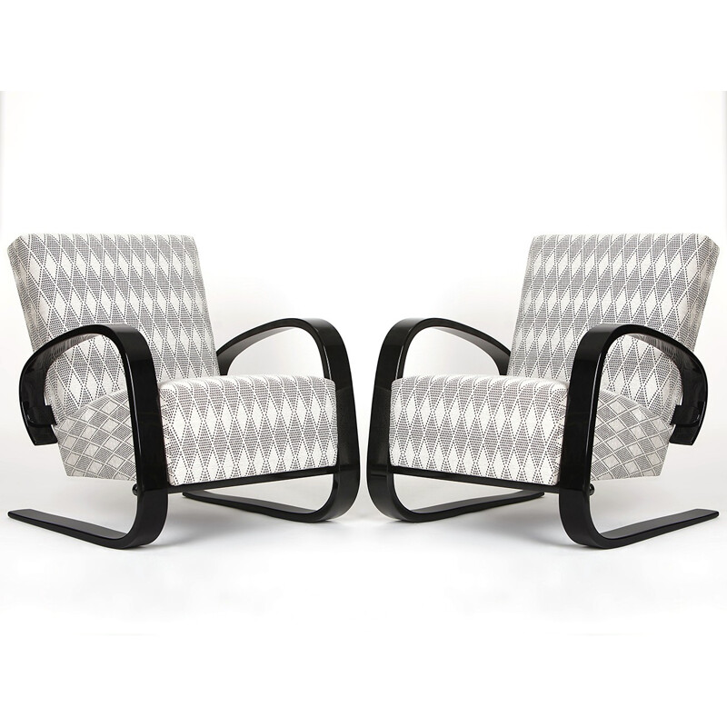 Pair of Cantilever Lounge Chair by Miroslav Navratil for Spojene UP Zavody - 1950s