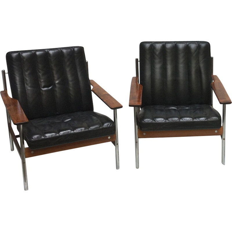 Pair of vintage armchairs, model 1001 by Sven Ivar Dysthe - 1960s