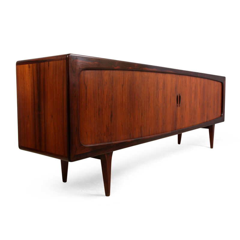 Rosewood Sideboard with Tambour Door by Hans Peter Hansen for Skive - 1960s