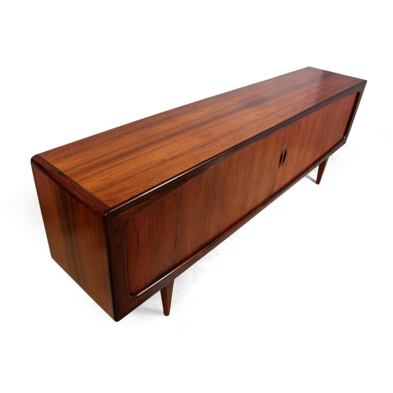 Rosewood Sideboard with Tambour Door by Hans Peter Hansen for Skive - 1960s