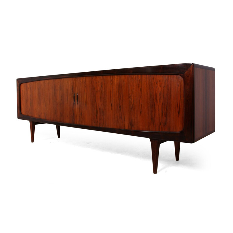 Rosewood Sideboard with Tambour Door by Hans Peter Hansen for Skive - 1960s