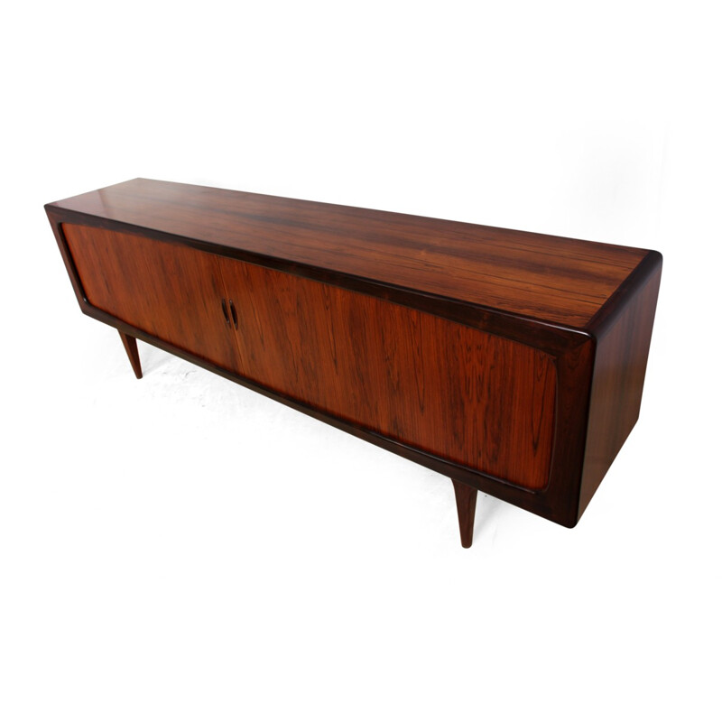 Rosewood Sideboard with Tambour Door by Hans Peter Hansen for Skive - 1960s