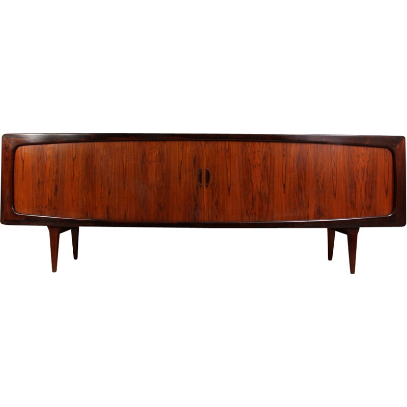 Rosewood Sideboard with Tambour Door by Hans Peter Hansen for Skive - 1960s