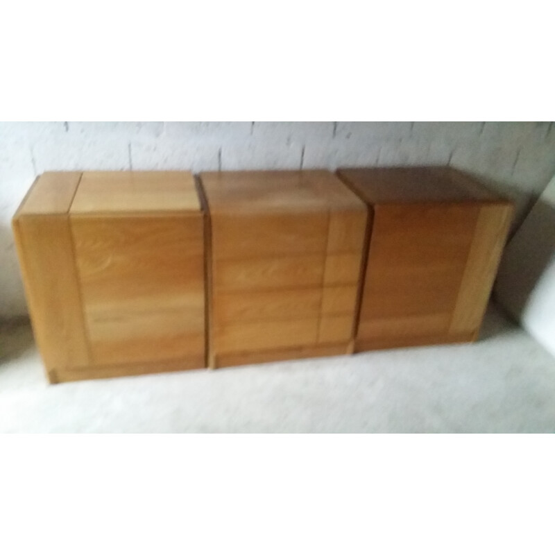 Set of 3 chests of drawers for Regain France - 1980se modulable Regain - 1980  