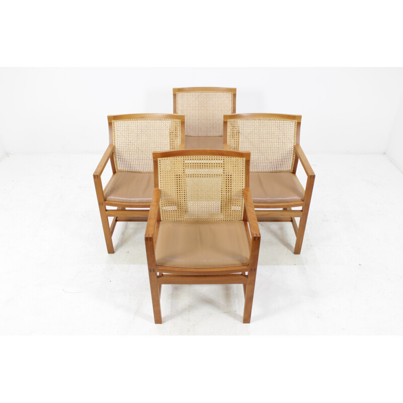 Set of 4 Danish Armchairs by Rud Thygesen & Johnny Sørensen - 1980s