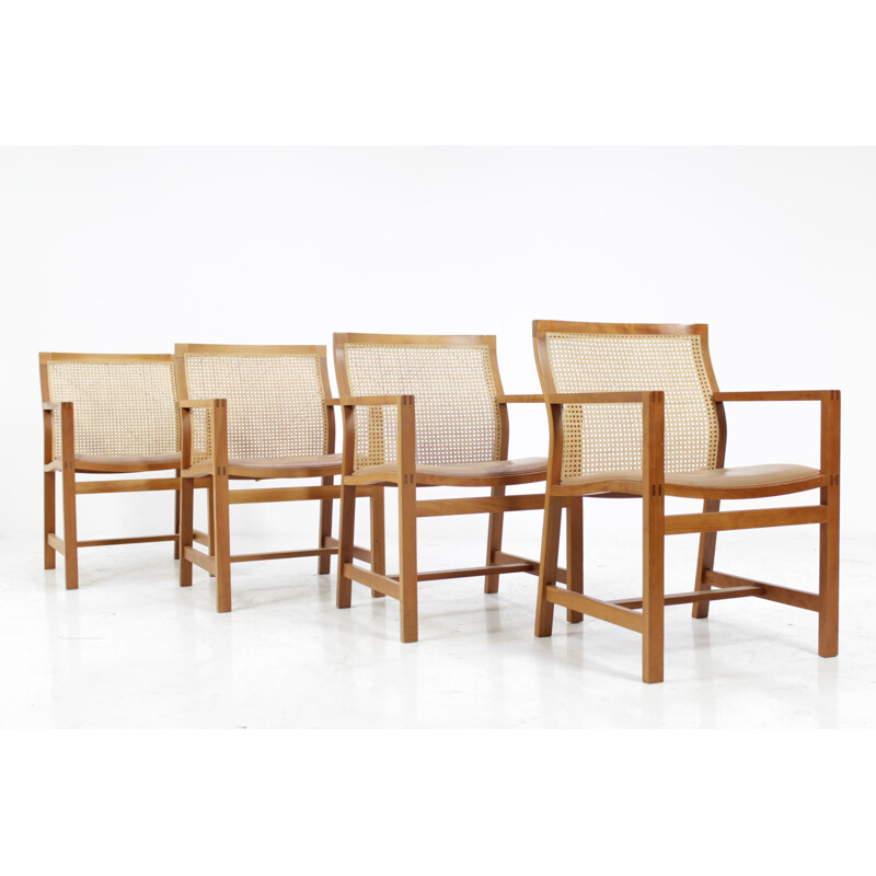 Set of 4 Danish Armchairs by Rud Thygesen & Johnny Sørensen - 1980s