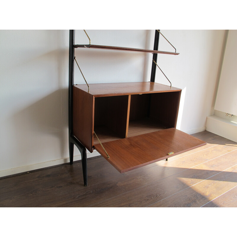 Vintage Teak Wall Unit "Wébé" by Louis Van Teeffelen - 1950s