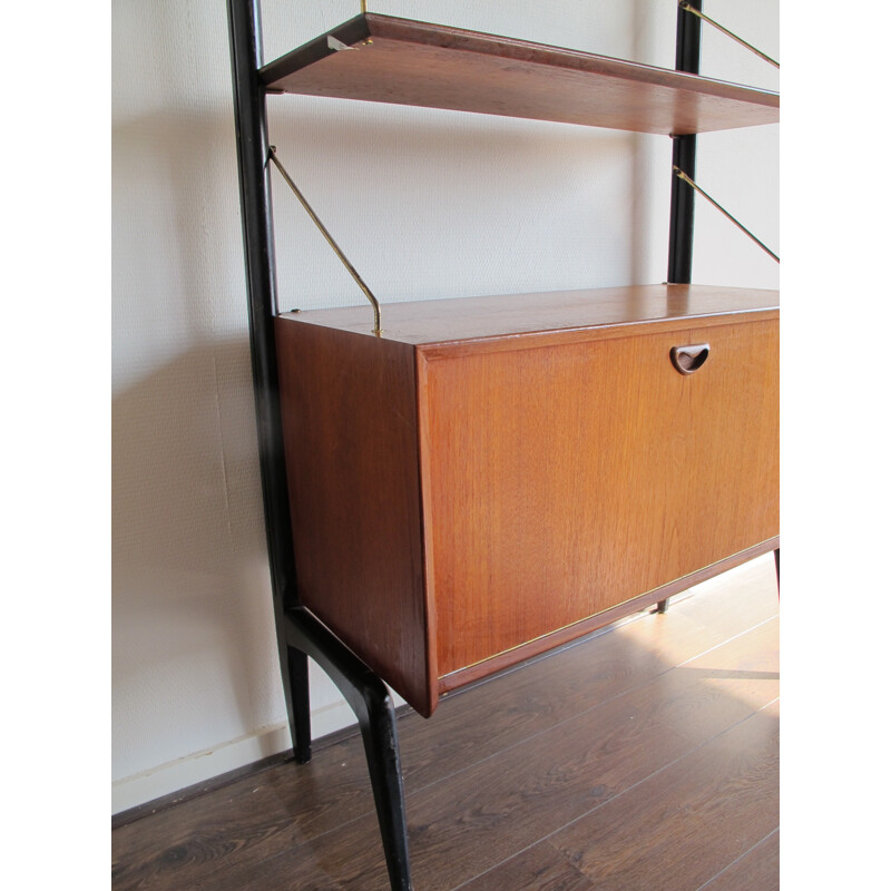 Vintage Teak Wall Unit "Wébé" by Louis Van Teeffelen - 1950s