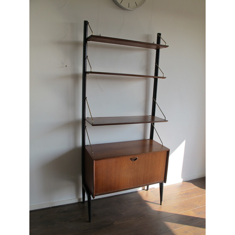 Vintage Teak Wall Unit "Wébé" by Louis Van Teeffelen - 1950s