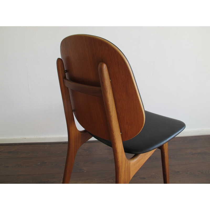 Vintage Danish Teak and Plywood Side Chair by Hovmand Olsen - 1960s