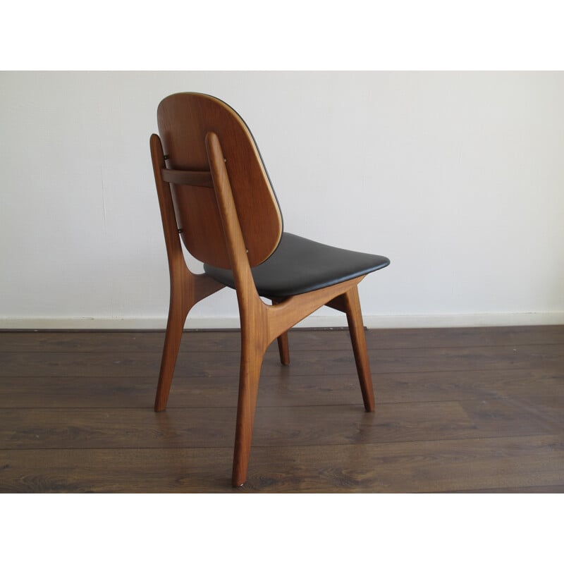 Vintage Danish Teak and Plywood Side Chair by Hovmand Olsen - 1960s