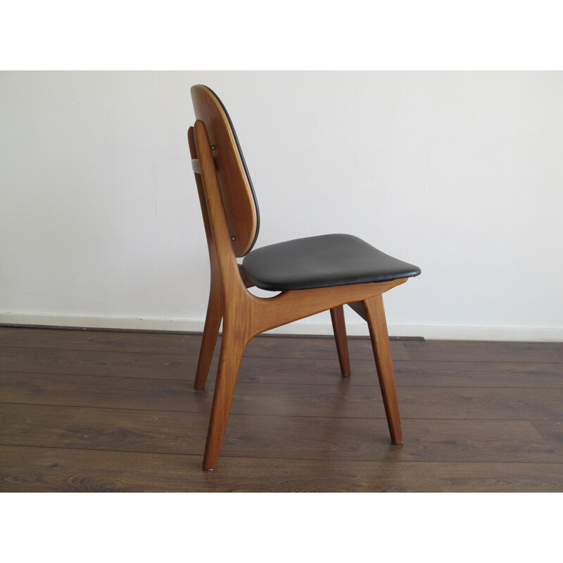 Vintage Danish Teak and Plywood Side Chair by Hovmand Olsen - 1960s