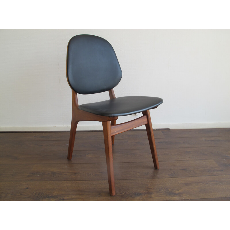 Vintage Danish Teak and Plywood Side Chair by Hovmand Olsen - 1960s