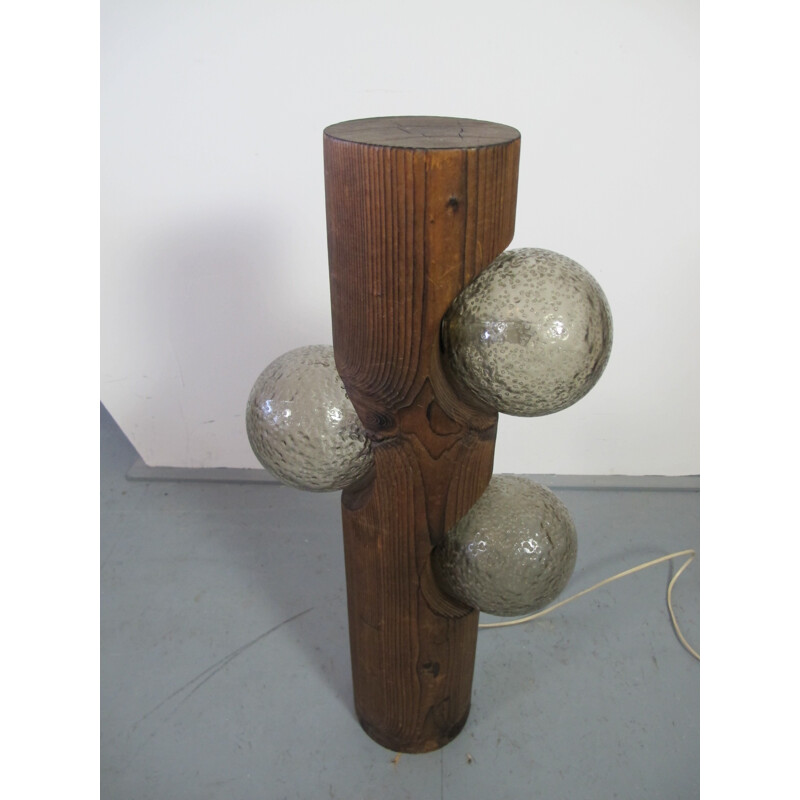 Pine Wood Floor Lamp by Leuchten - 1970s