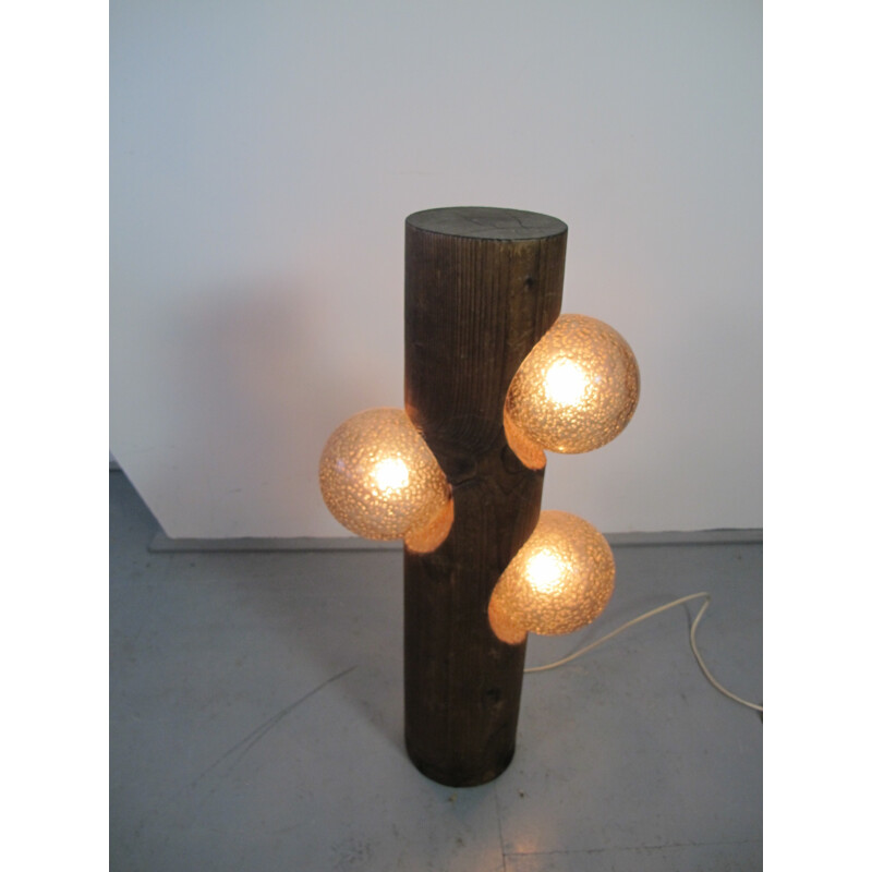 Pine Wood Floor Lamp by Leuchten - 1970s