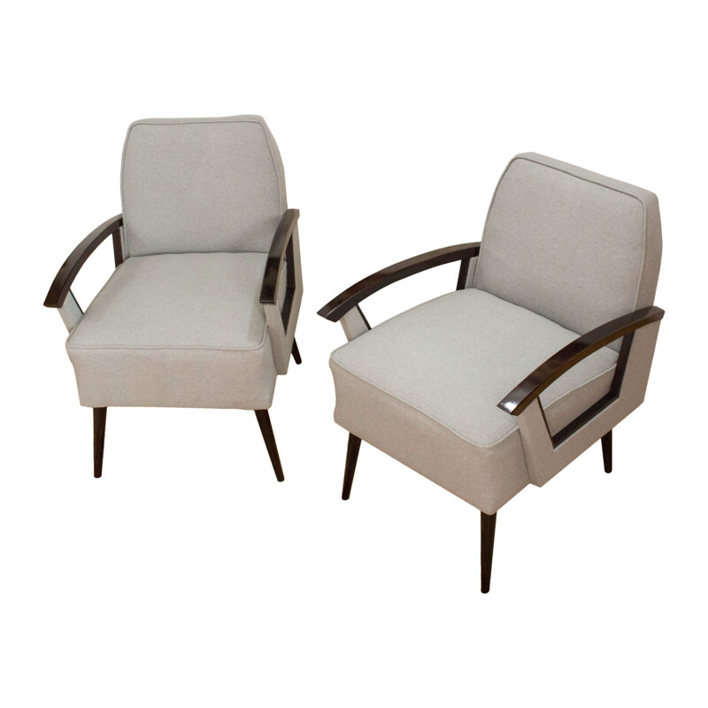 Vintage pair of belgian armchairs - 1960s