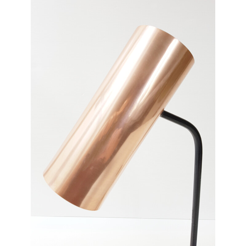 Vintage copper tripod table lamp - 1950s