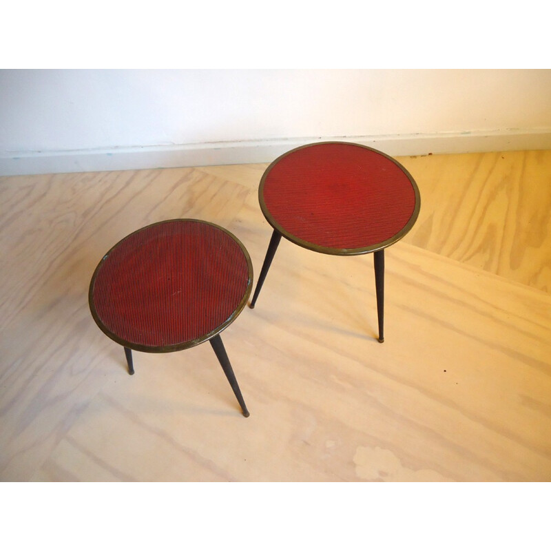 Set of 2 vintage side tables - 1950s