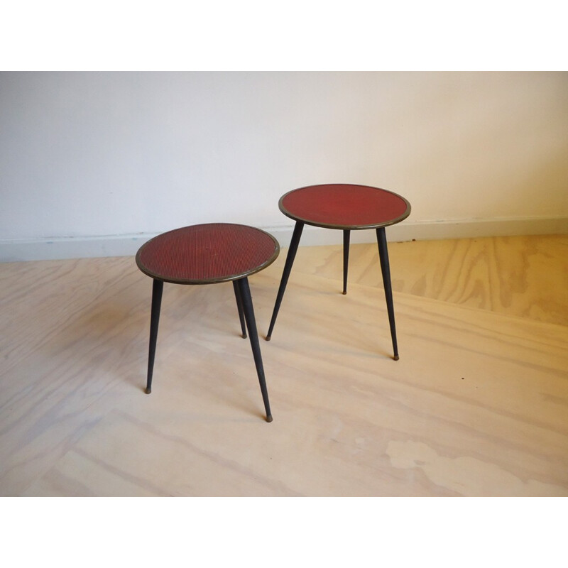 Set of 2 vintage side tables - 1950s