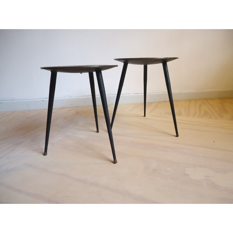 Set of 2 vintage side tables - 1950s