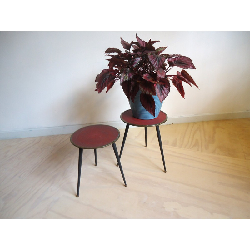 Set of 2 vintage side tables - 1950s