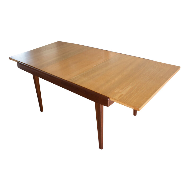 Mesa de comedor extensible vintage, Francia 1960