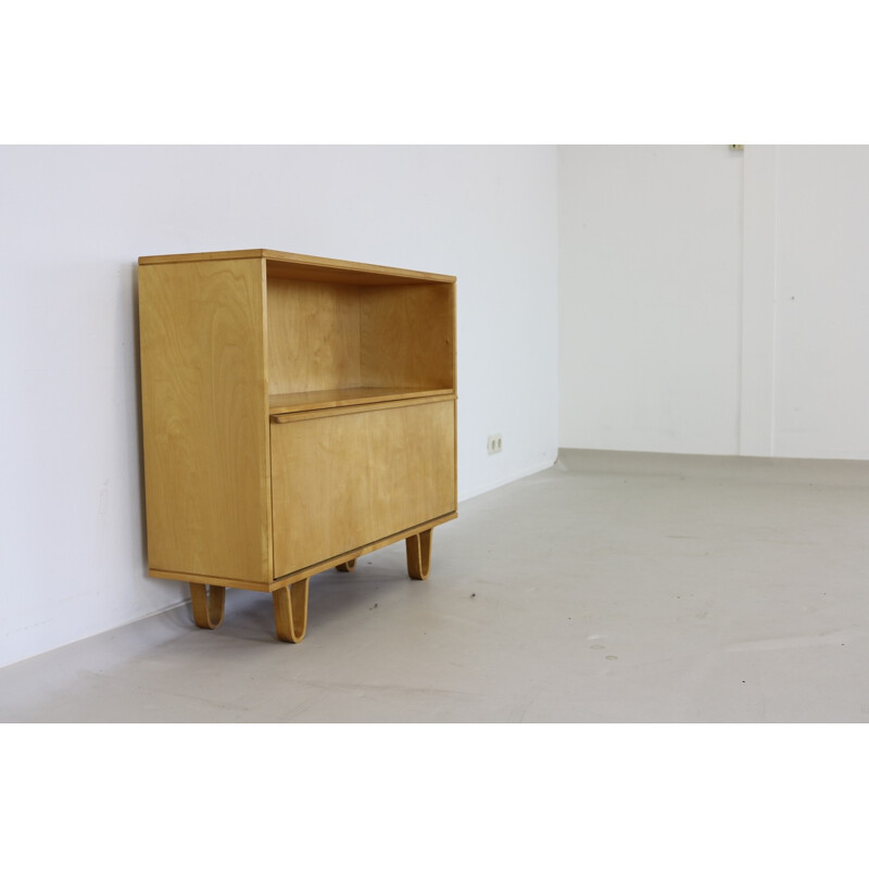 Bowlegged bookcase with flapdoor by Cees Braakman - 1950s