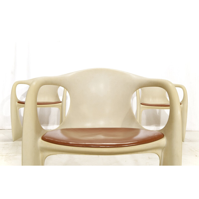 Suite de 4 fauteuils "Casalino" vintage d'Alexander Begge pour Casala - 1970