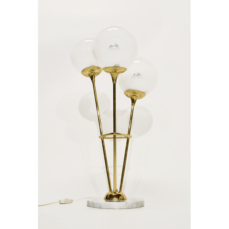 Italian Brass and Murano Glass table lamp - 1960s