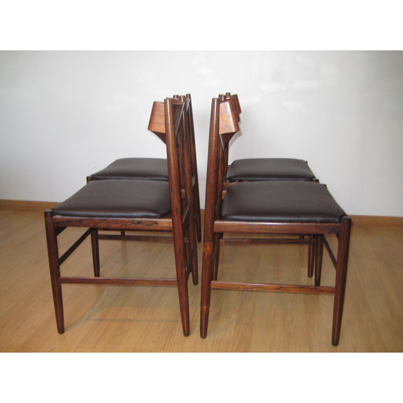 4 Rosewood Chairs by Gianfranco Frattini for Cassina - 1960s