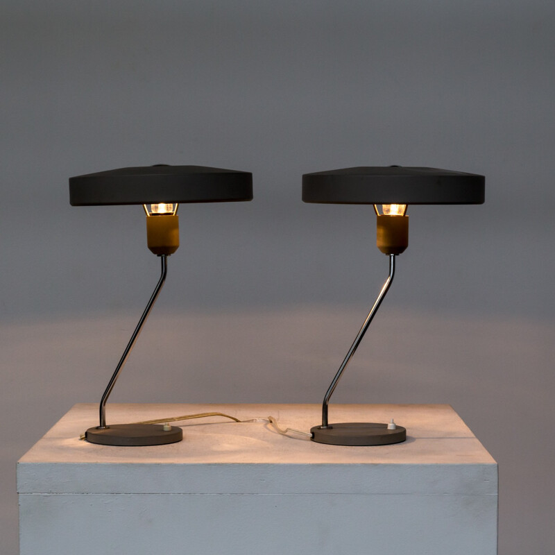 Set of 2 table lamp by Louis Kalff for Philips - 1960s