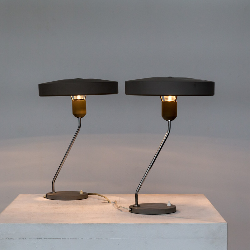 Set of 2 table lamp by Louis Kalff for Philips - 1960s