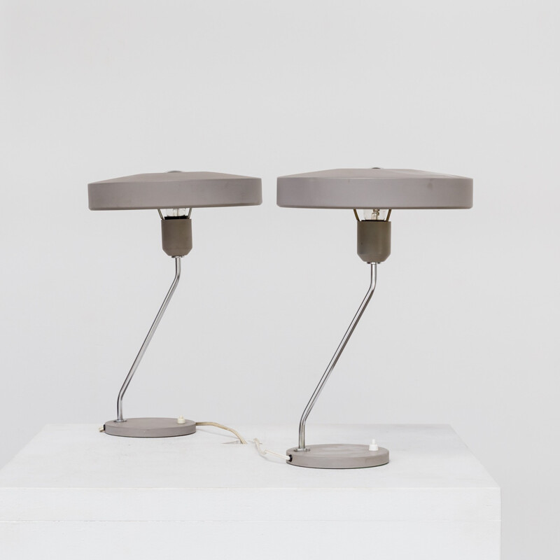 Suite de 2 Lampe de table de Louis Kalff pour Philips - 1960