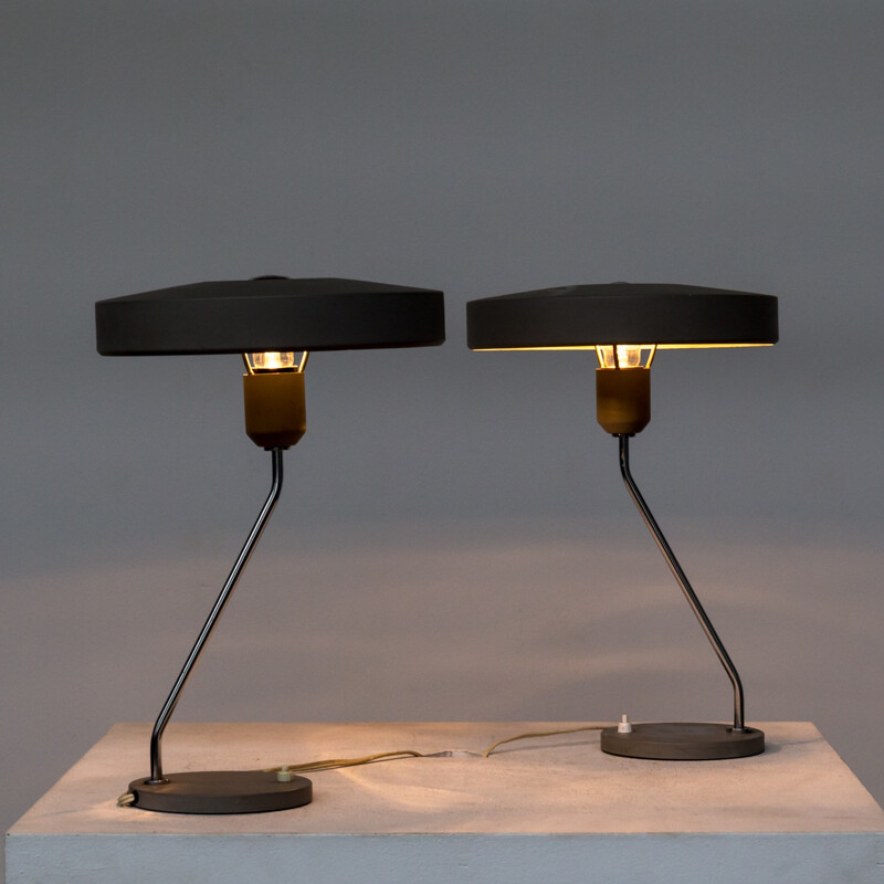 Set of 2 table lamp by Louis Kalff for Philips - 1960s