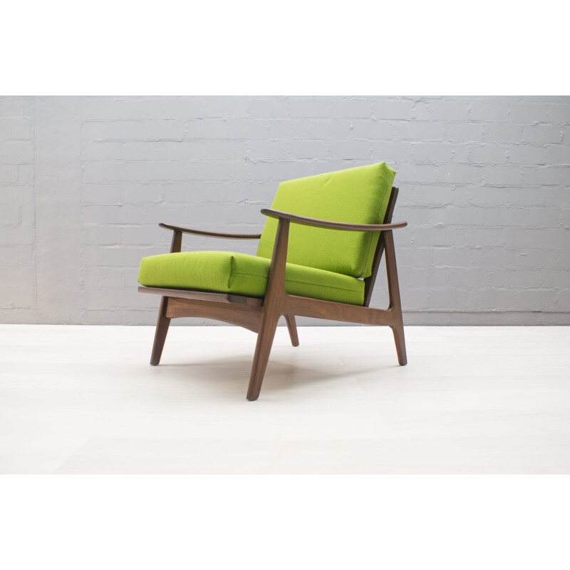 Pair of Mid-Century Scandinavian Green Armchairs - 1950s